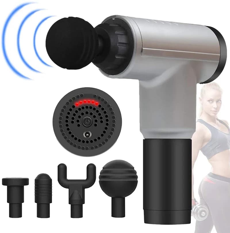 Electric Fascial Massage Gun Deep Tissue Vibration Intelligent Muscle Massage Gun Body Slimming Muscle Relax