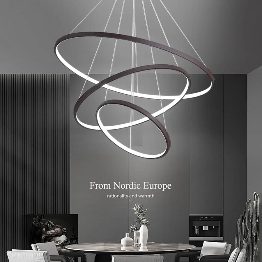 Lampadario a LED Moderno, Anello Luminoso, Lampadario da Soffitto per Soggiorno, Camera da Letto, Sala da Pranzo, Illuminazione Interna per Casa