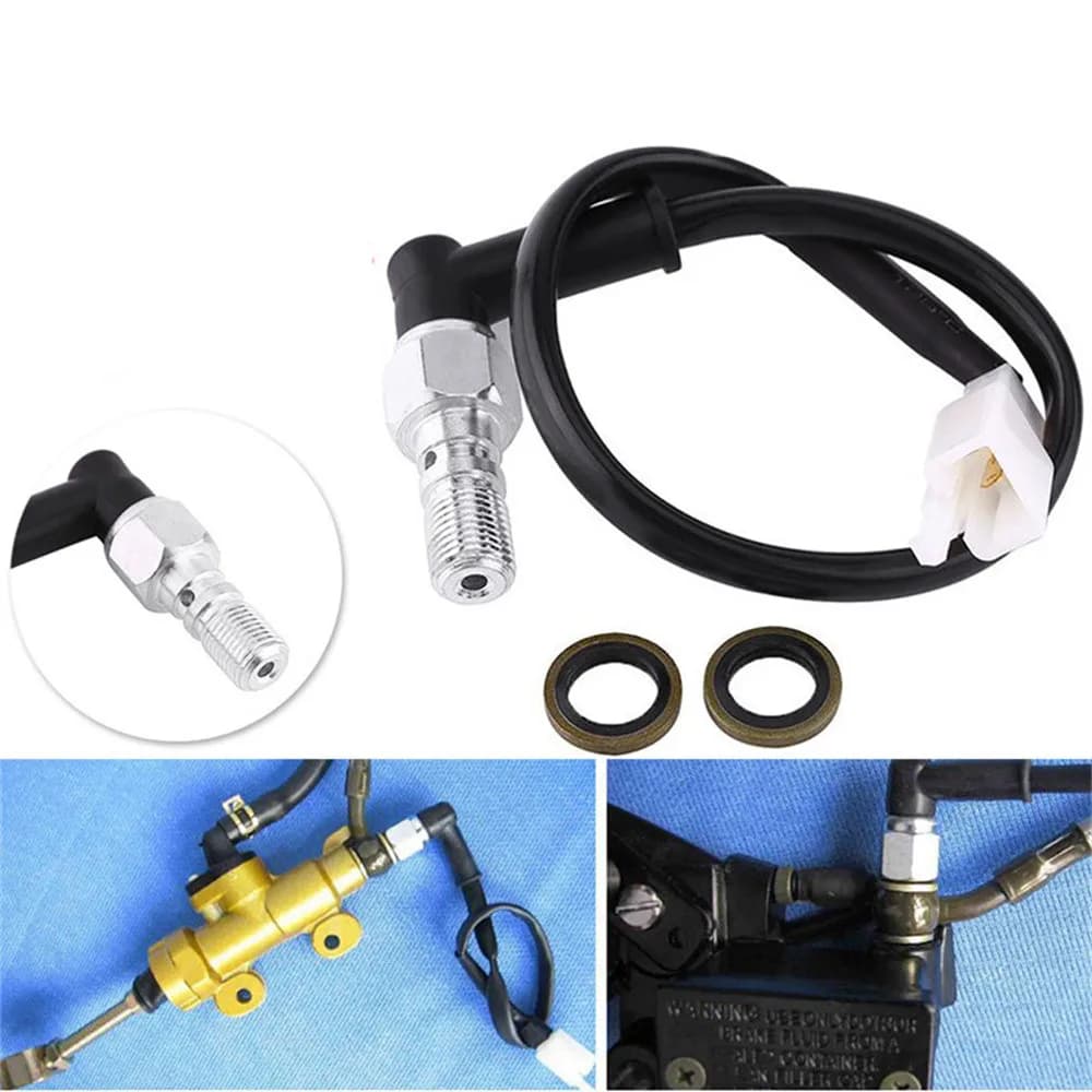 1 pz universale moto pressione freno idraulico interruttore luce posteriore bullone cavo accessori moto interruttore freno idraulico