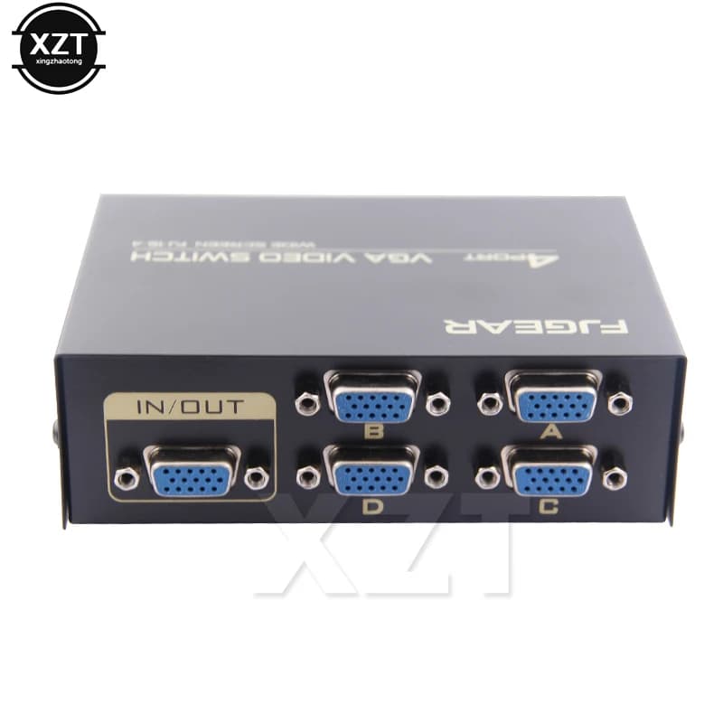 VGA Switch 4 porte VGA SVGA Video Switcher 4*1 amplificatore di segnale HD Booster Splitter Wide Screen 1 in 4 out per monitor proiettore