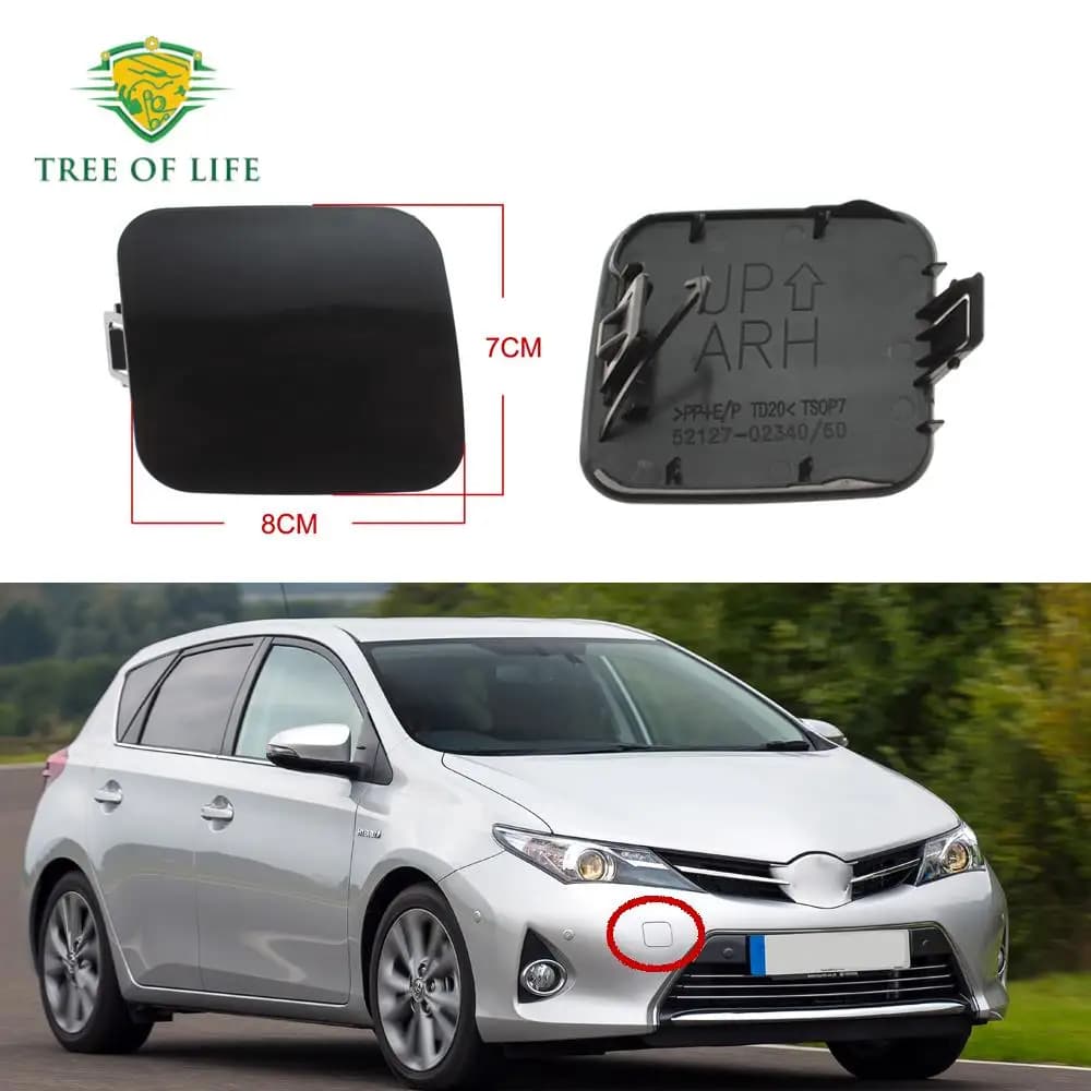 Coperchio della copertura dell'occhio del gancio di traino del paraurti anteriore per Toyota Auris 2013 2014 2015 7*8cm plastica ABS 52127-02919 52127-02340