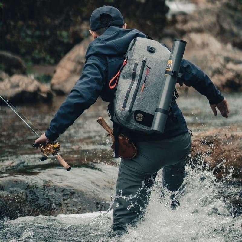 Multifunctional rod luya bag waist shoulder backpack fishing waterproof large capacity crossbody fishing gear bag