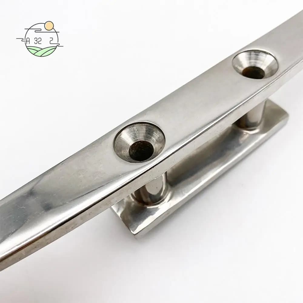 A32Z-316 Tacchette per ormeggio combinate in acciaio inossidabile lucido Tacchetti per barche hardware a 2 fori per yacht con corda per ponte di barche marine