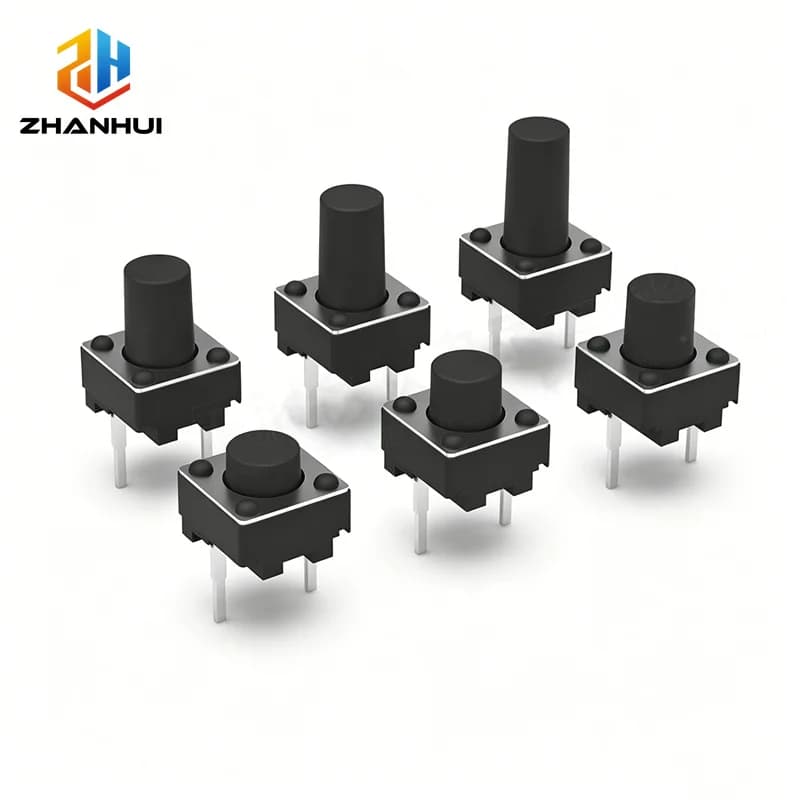 20/50/100 Pezzi Micro Interruttore Tattile 6x6mm a 2 Pin, Pulsante Momentaneo, Altezza 4.3-12mm, Interruttore Tact DIP per Elettronica Fai-da-Te Arduino