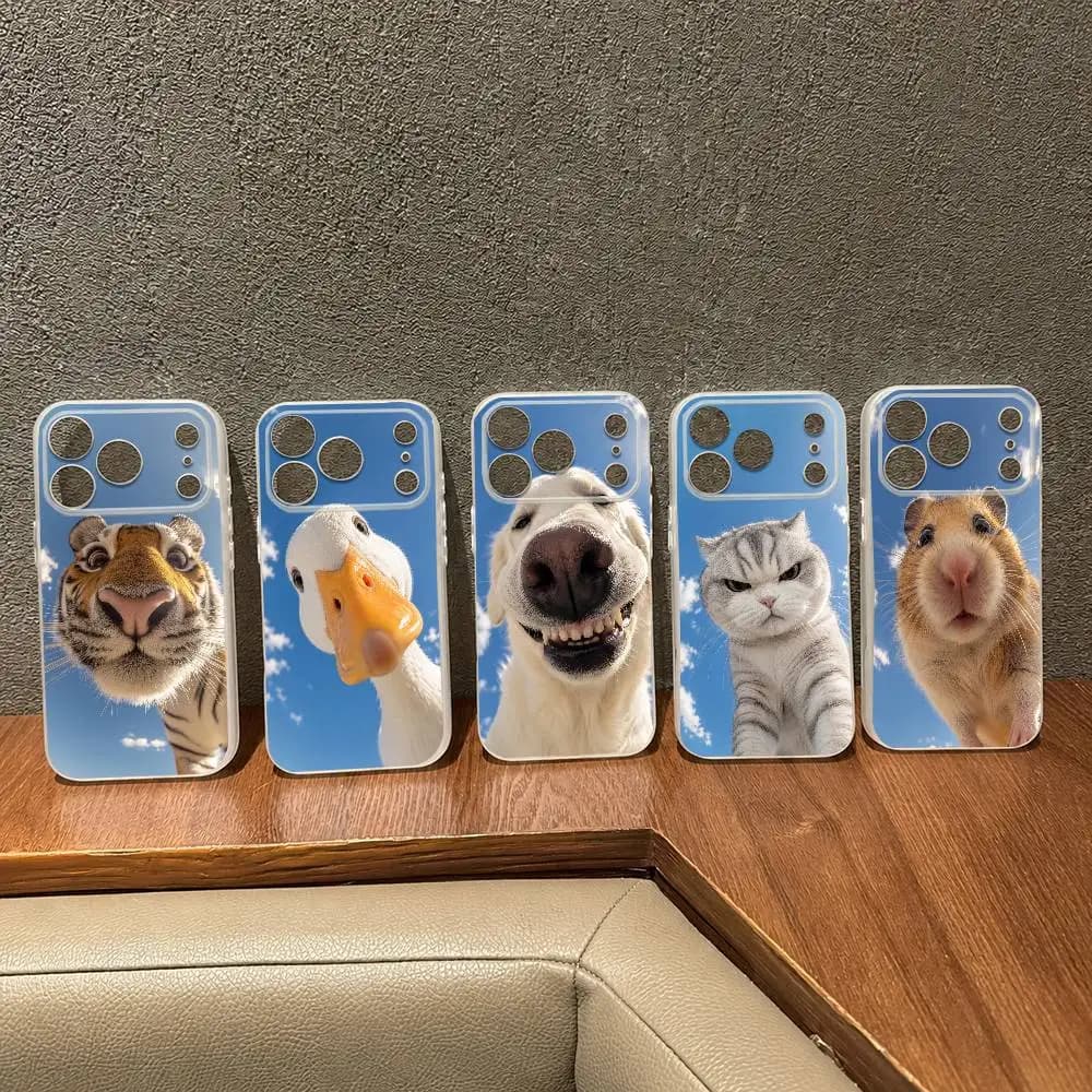 cute funny animal cat dog For Magsafe Case for iPhone 17 Air 16 15 14 Plus 13 12 11 ProMax Magnetic Wireless Charging Cover