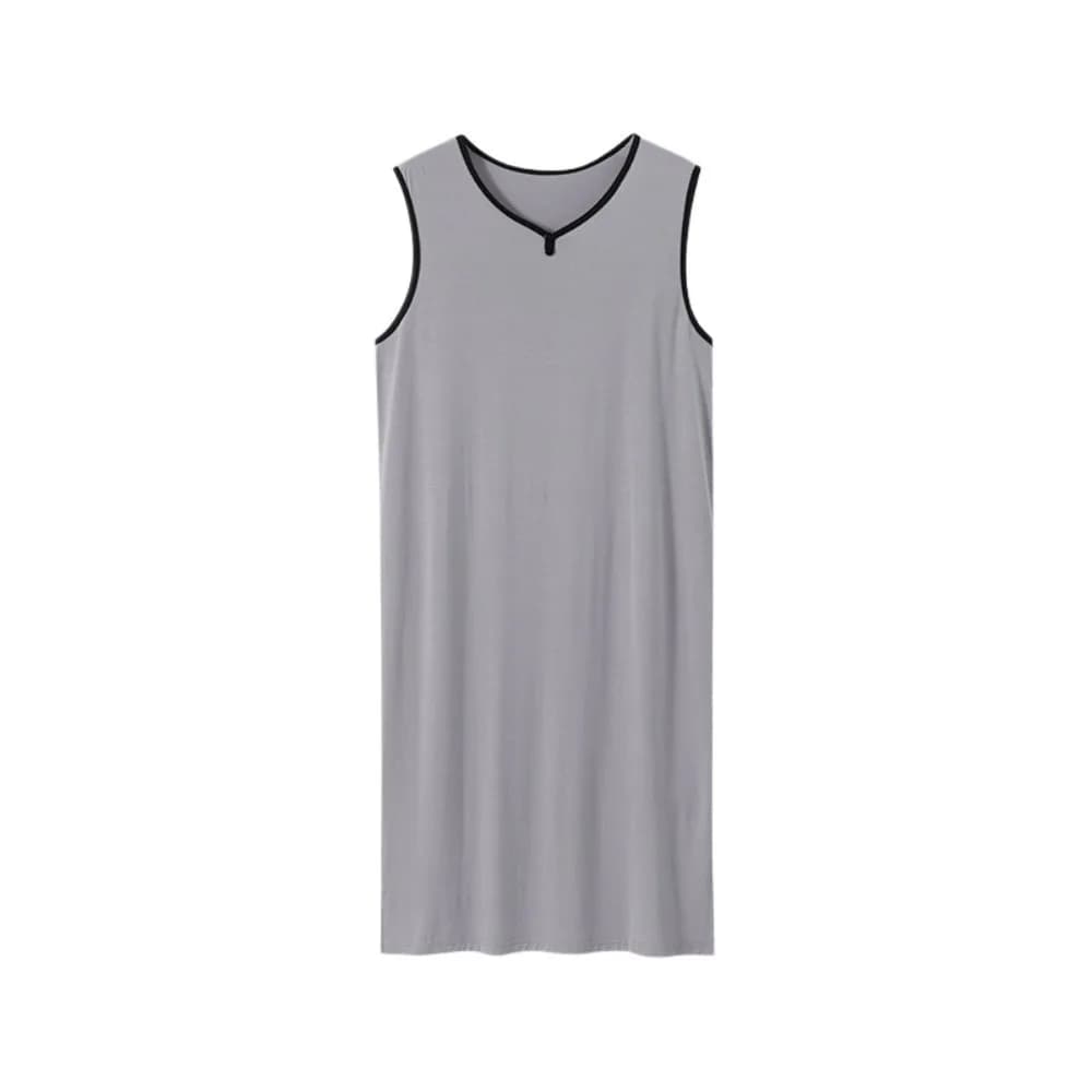 Multi-functional Knee-Length Men's Sleeping Dress Elastic Soft Modal Pajamas Plus Size Thin Bathrobe Travel