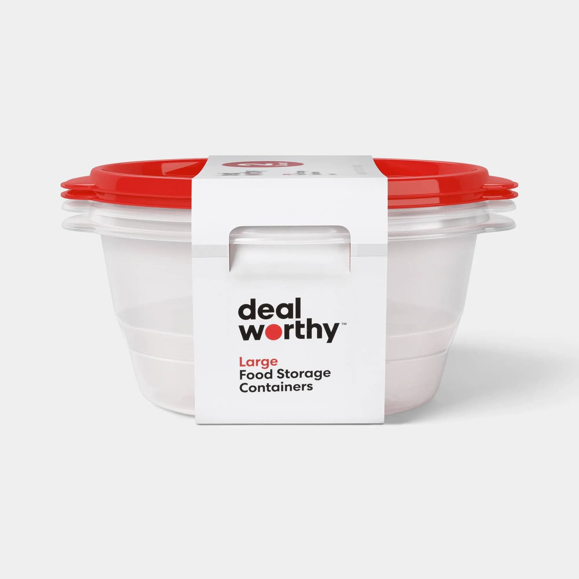 2ct Large Round Food Storage Containers 128oz Clear Plastic Lids For Meal Prep Pantry Kitchen Organization