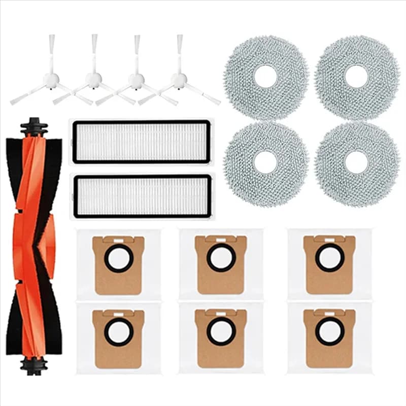 ABGH - Ricambi e Accessori per Xiaomi Robot Vacuum X20+ / X20 Plus: Spazzola Principale, Spazzole Laterali, Filtro HEPA, Panno Lavapavimenti, Sacchetto Raccoglipolvere di Ricambio