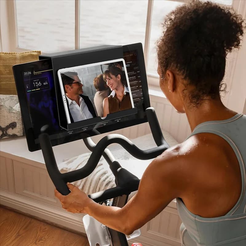 IALJ-Bike Esercizio Tapis roulant Porta tablet in acrilico Portariviste Corsa Lettura Espositore per tablet portatile Nero