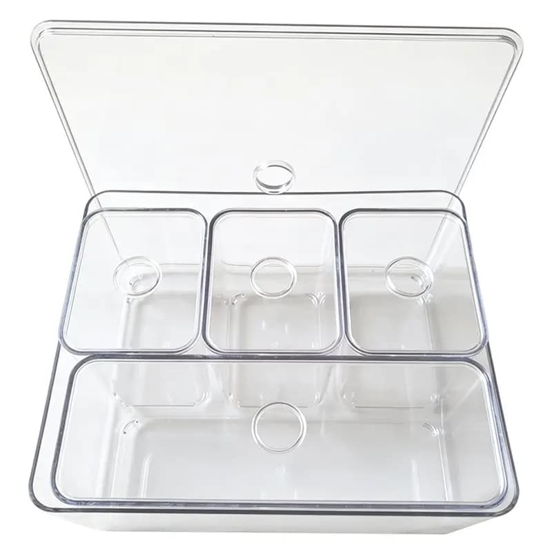 ABCA-Clear Drawer Organizer Sets Plastic Storage Box Stationery Makeup Organizer Boxes Transparent Storage Box Bins