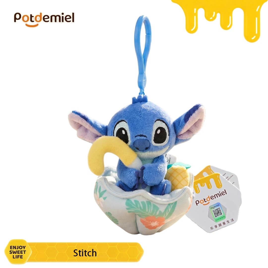 Potdemiel Disney Lilo Stitch Stitch Plush Key Charm Backpack Decoration Purse Decoration Phone Ornament Collectible Figure Mini