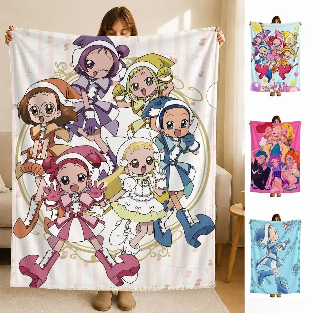 anime M-Magical D-Doremi Throw Soft Flannel Blanket for Bed Bedroom Sofa Picnic Throw Skin-friendly Breathable Gift Cover