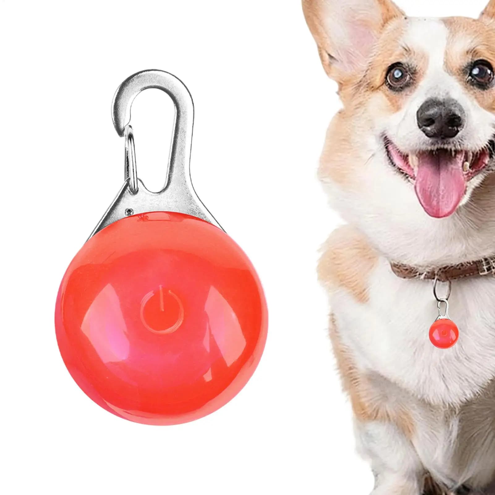 Luce per collare per cani a LED, luce di sicurezza notturna impermeabile per cani di taglia piccola, media e grande, per campeggio, escursionismo e passeggiate notturne
