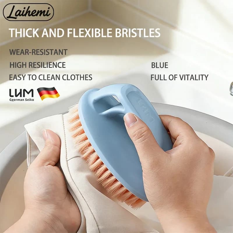 Spazzola per la pulizia delle macchie domestiche, impugnatura ergonomica antiscivolo, design con setole morbide, adatta per lavare i vestiti e spazzolare le scarpe