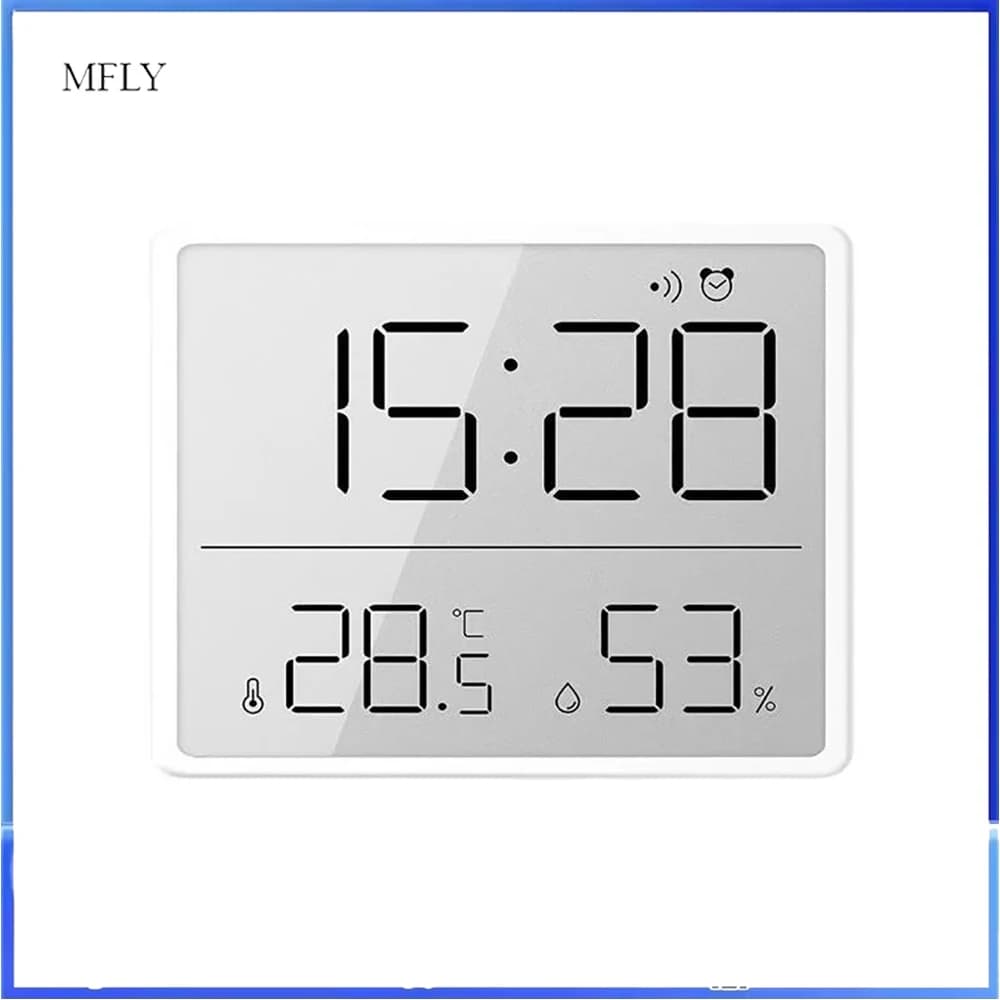 Orologio da scrivania ultra sottile per comodino, soggiorno, orologio digitale LCD magnetico, sveglia da parete per frigorifero da 3,7 pollici
