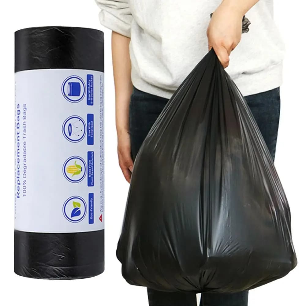 30 Sacchi/Rotolo Sacchetti per Rifiuti Monouso Piccoli Medi Grandi Sacchi Neri per Pattumiera Sacchetti di Plastica per Bagno Cucina
