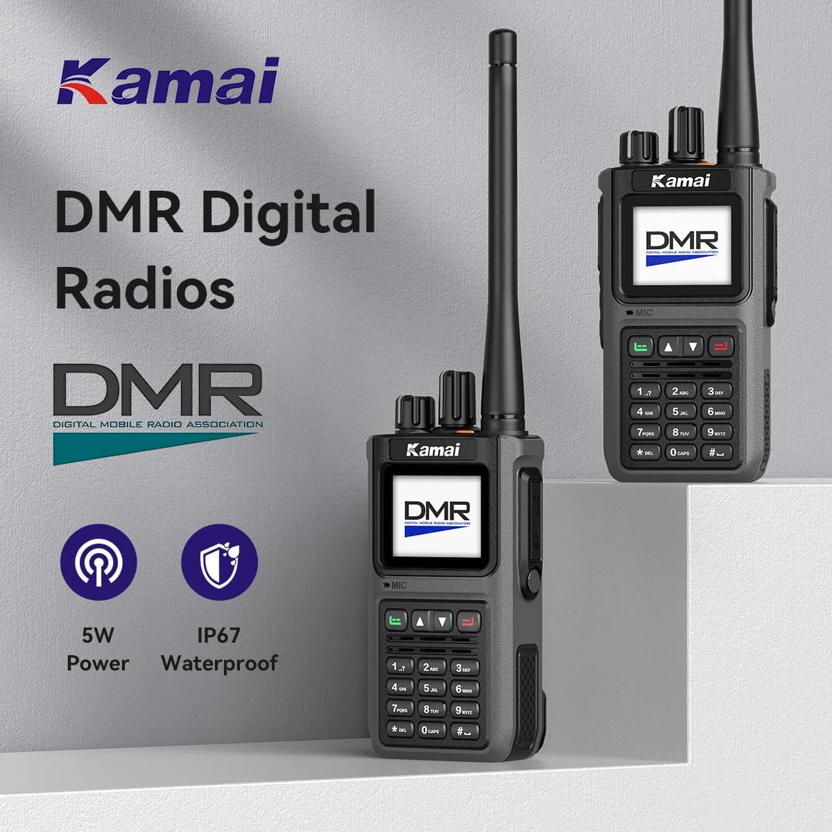 KAMAI DP-999 DMR Radio walkie talkie A lungo raggio Impermeabile AES256 Ricetrasmettitore radioamatore digitale Radio bidirezionale wireless portatile