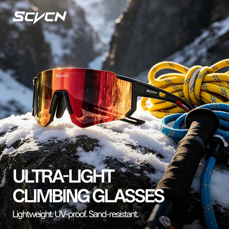 SCVCN Ski Goggles Outdoor Sport Cycling Sunglasses MTB Bike Hiking Eyewear Men Women MTB Winter Climbing Mountain UV400 Glasses
