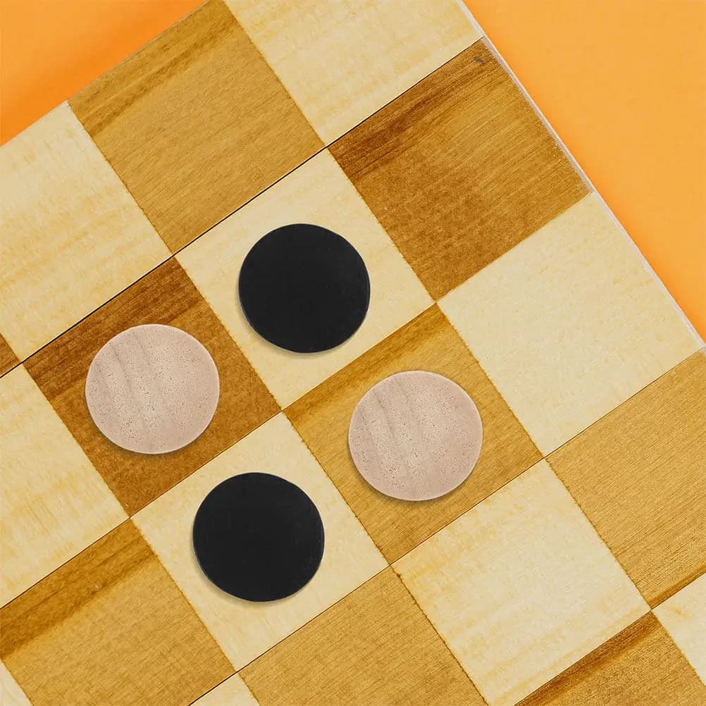 Set di 60 Pezzi per Scacchi e Dama, Accessori di Ricambio in Legno per Giochi da Tavolo Portatili, Ideali per Viaggi in Famiglia