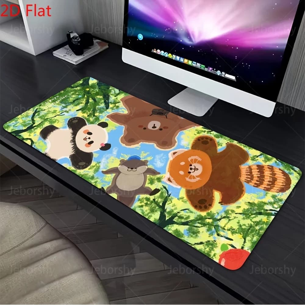 Tappetino da Scrivania con Simpatici Amici Animali, Grande Tappetino per Mouse da Gaming
