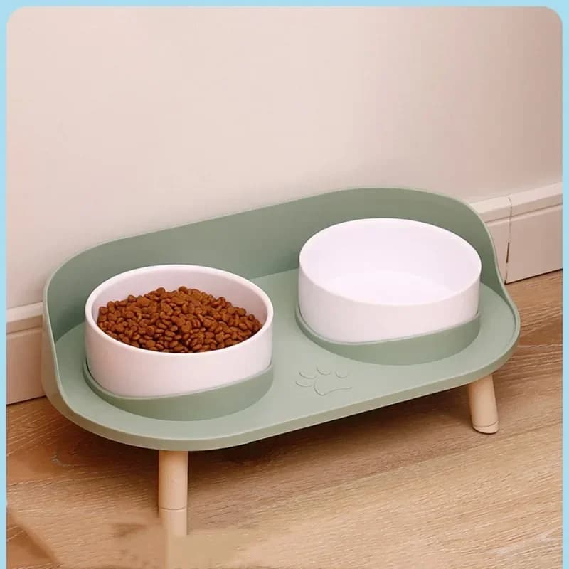 Mangiatoie per alimenti Pet Cat Doppi ciotole Mangiatoia Altezza regolabile Gatti Cani Bevitore Ciotola per acqua Piatto Alimentazione elevata Forniture per gattini
