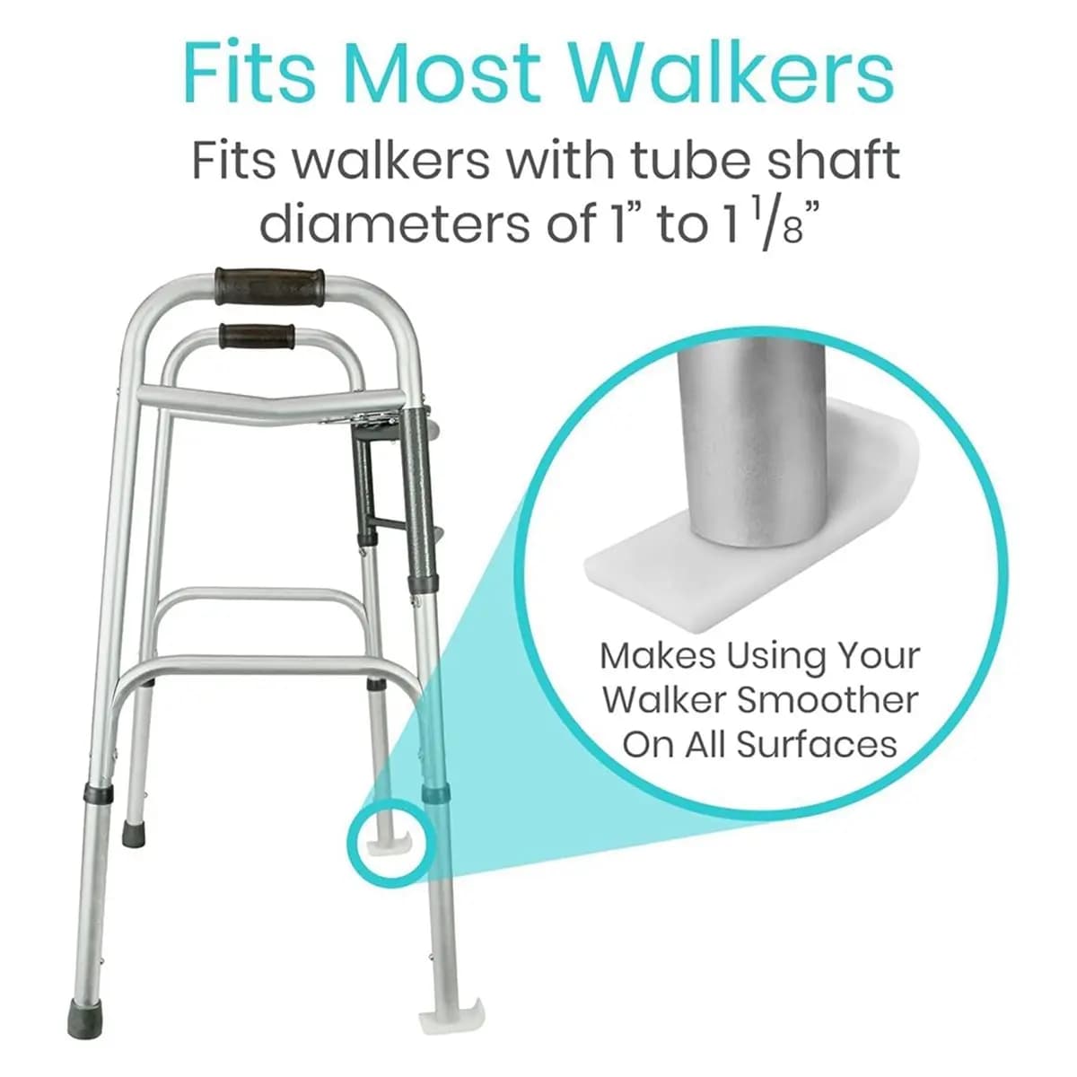 ◆♦Top Rated-2pcs Walker Ski Glides Universal for Heavy Duty Tennis Ball Slide Accessories for Seniors Walker Slider Rubber Coast