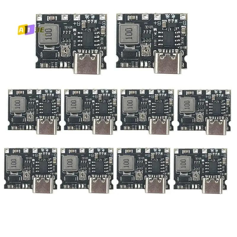 A13E-10 Litio Li- 18650 3.7V 4.2V Battery Charger Card Type-C 2A Quick Charging Module DC-DC Battery Step Up Boost Module