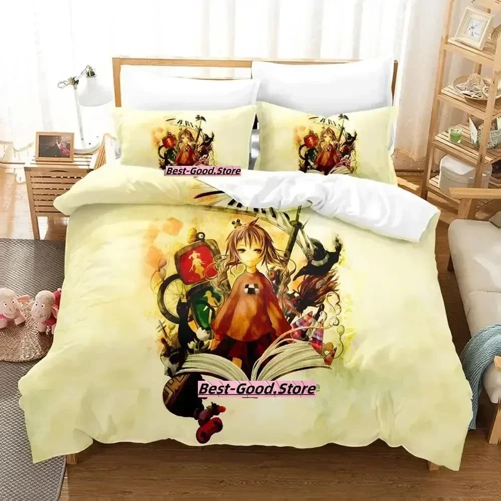 Set di Biancheria da Letto Yume Nikki 2023, Copripiumino Stampato, Set Completo con Federe, Misure Full, Queen, King, per Camera da Letto