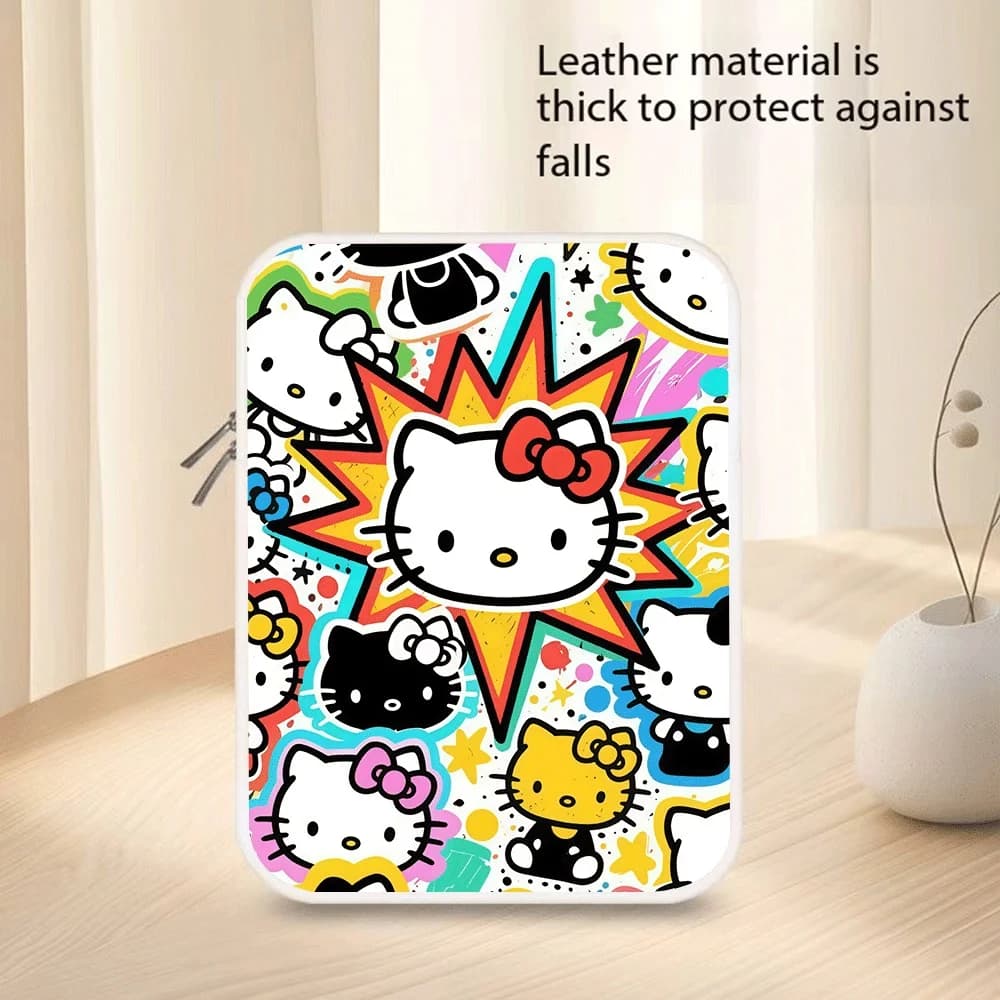 Borsa Portaoggetti con Personaggi dei Cartoni Animati Hello Kitty, Custodia per Tablet da 10 12 13 14 15 Pollici in PU, Borsa per Laptop per Macbook, Regali per Studenti e Vacanze