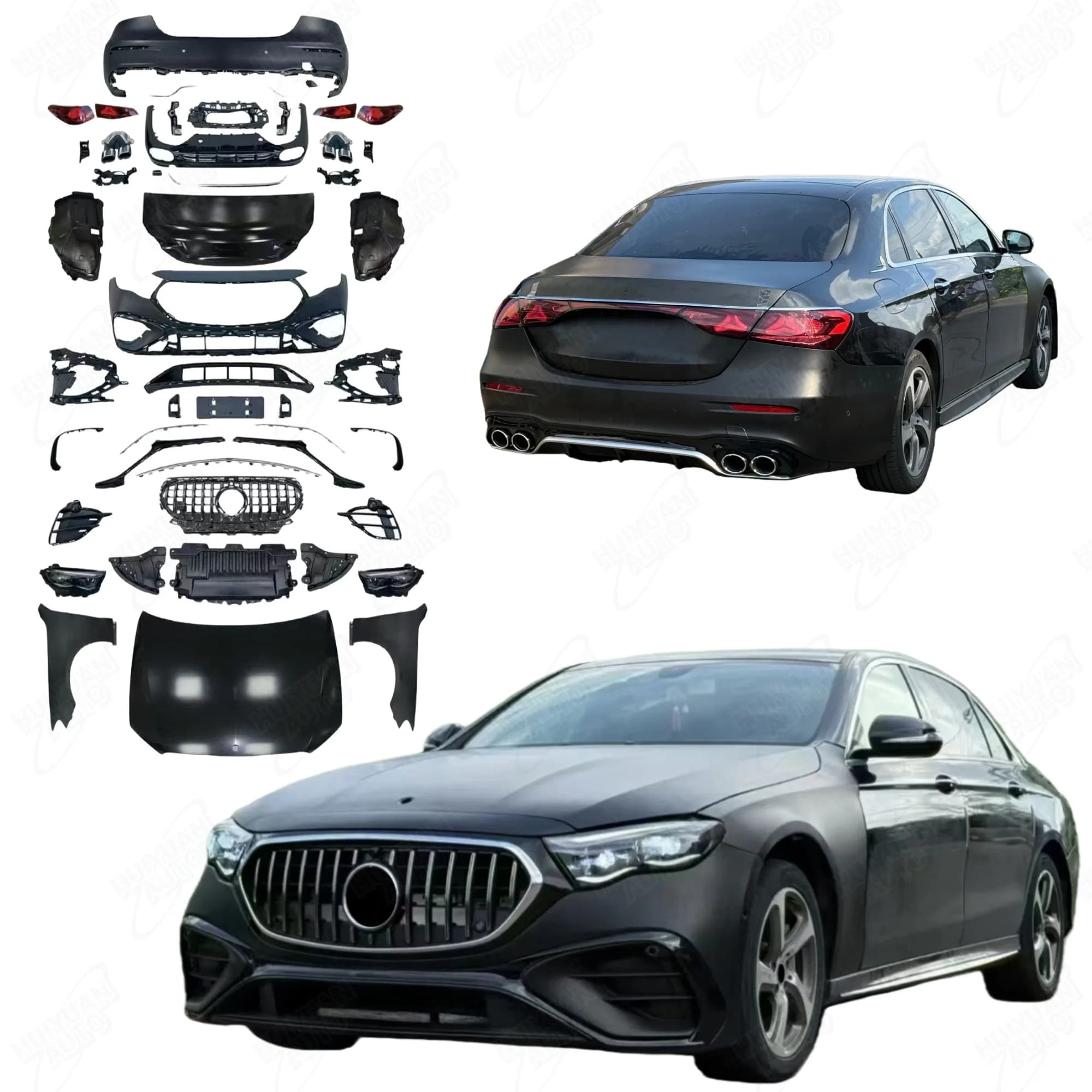 Best Fitment Bumpers Body Kit Use for E Class W213 2016-2023 Modified to W214 E53 2025 Model