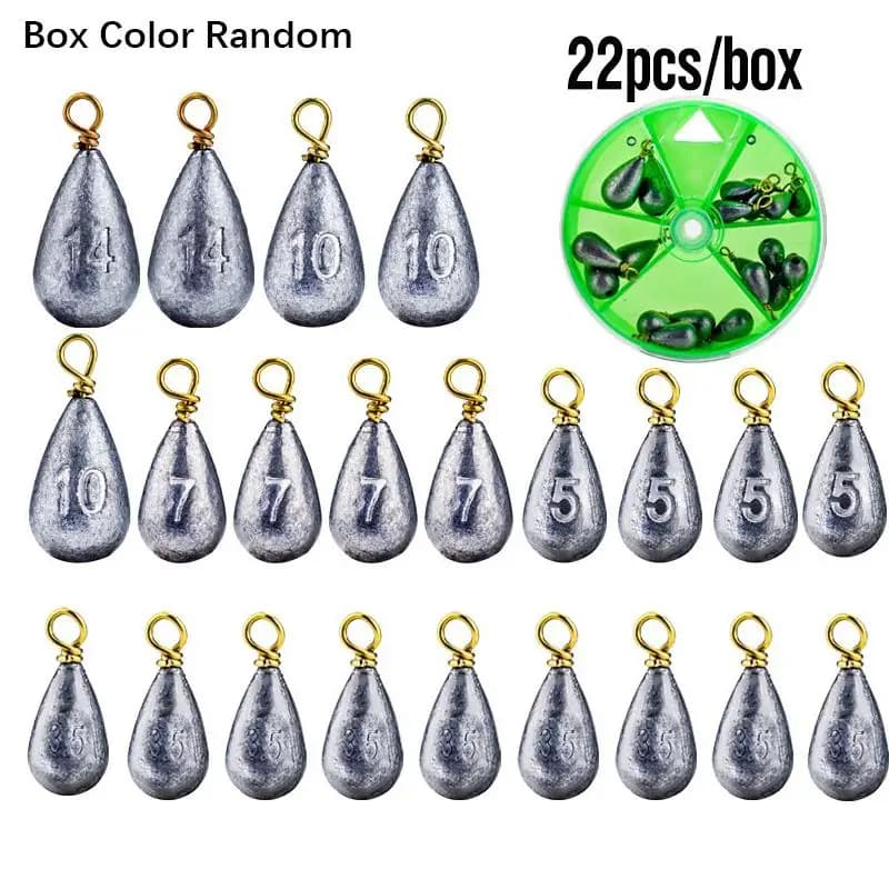 22 Pz/scancer Fishing Weight Zavorra To Quick Hook Fly Lead Zavorra Dealing Accessories Line Piombini Hook 3.5g 5g 7g 10g 14g