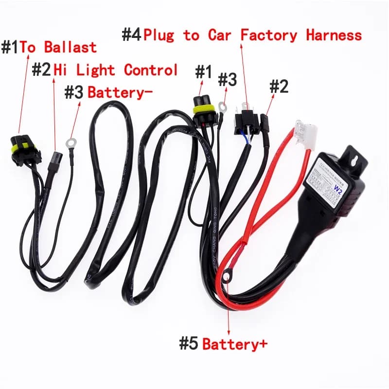 1 Pz Lampada Allo Xeno HID H4 H13 9007 Filo Harenss Presa Connettore Lampada Telescopica Linea di Controllo Gruppo Cambia Fascio di Luce 5500