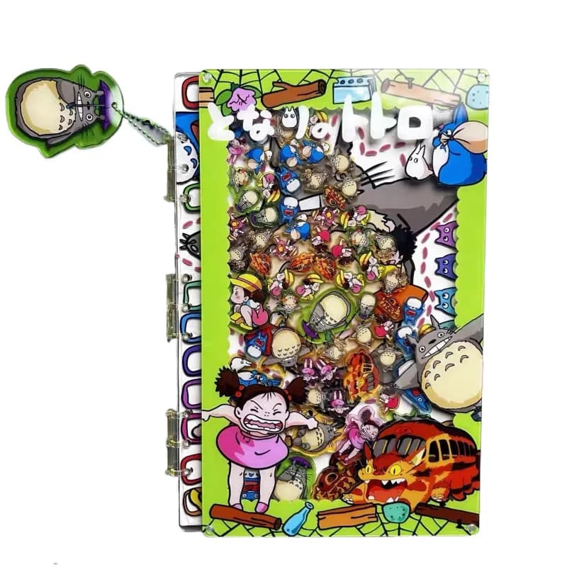 DIY Cute Notebook Shaker Acrylic Totoro Series Loose Leaf Color Printing Gift
