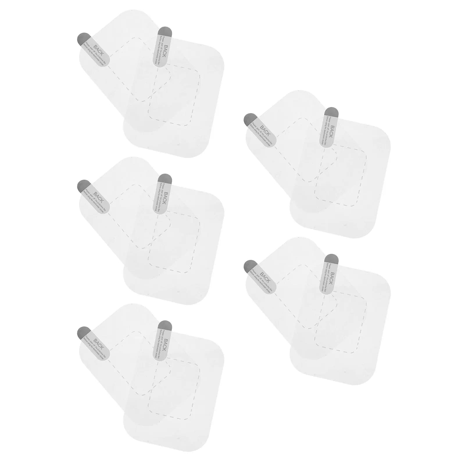 10Pcs Dash Cam Static Cling Film Electrostatic Sticker Shield Clear Adhesive-Free Windshield Protection Transparent Pad for Car