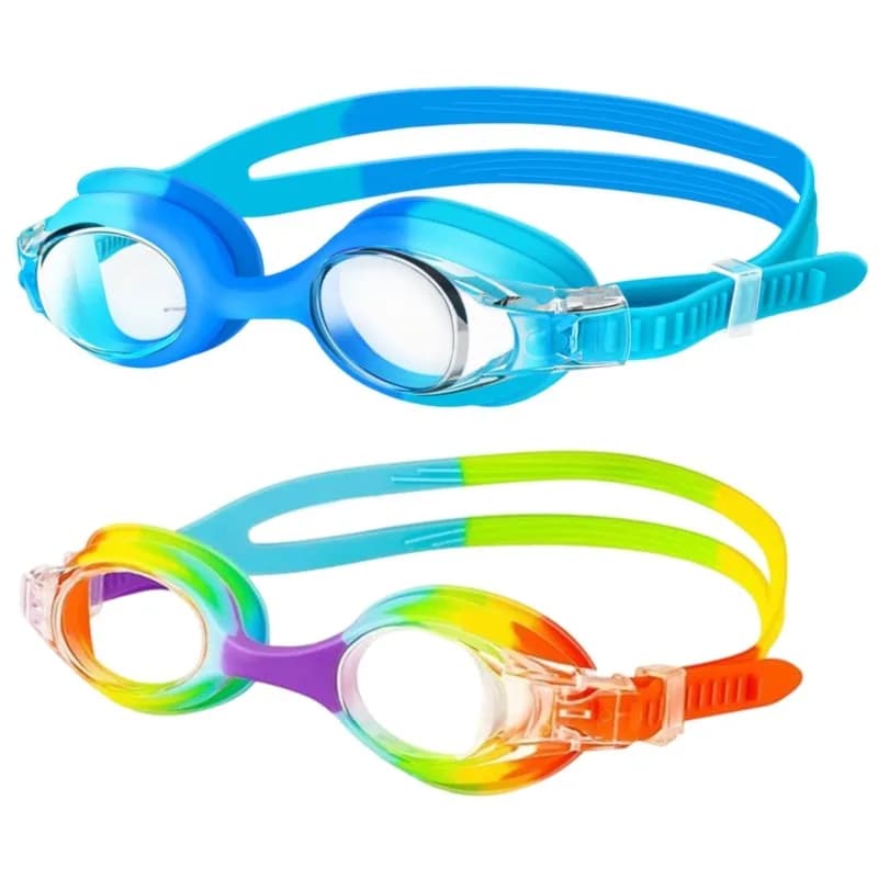 ABHS-2PCS Occhialini da nuoto per bambini, occhialini da nuoto antiappannamento e senza perdite di liquidi per bambini, ragazzi e ragazze dai 6 ai 14 anni, occhialini da nuoto con ampio campo visivo