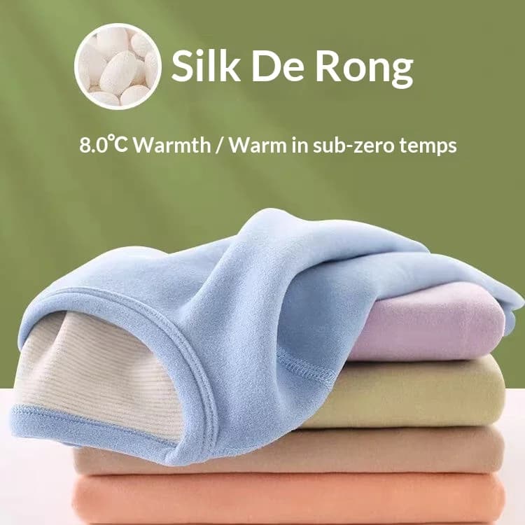 Set di Biancheria Intima Termica per Bambini, Doppio Strato in Lana e Seta, Senza Cuciture, Spesso e Caldo per Autunno e Inverno, Morbido Set di Intimo per Ragazzi e Ragazze
