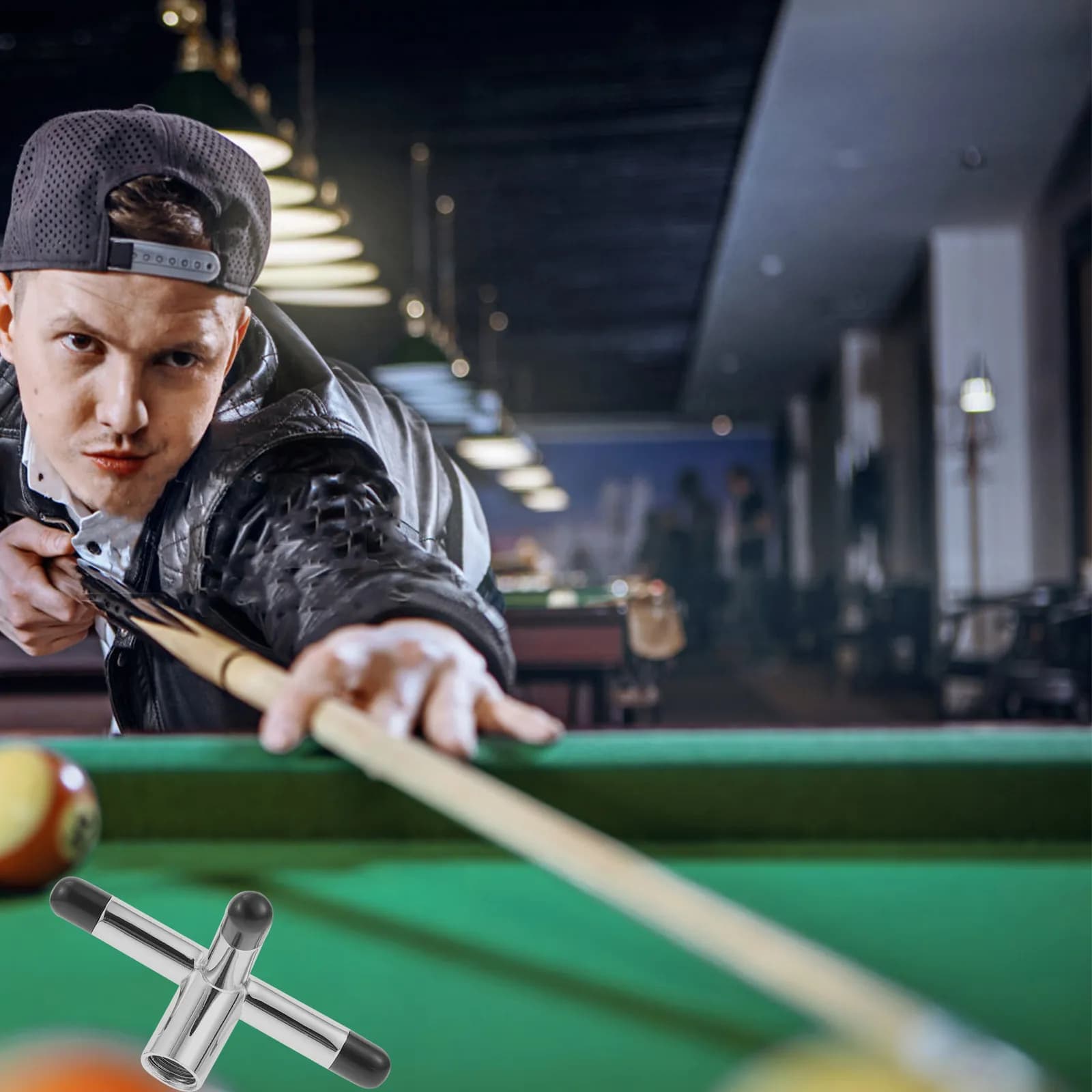 Supporto a Ponte per Stecche da Biliardo a Forma di Croce, Stabile, Professionale, Accessorio per Snooker