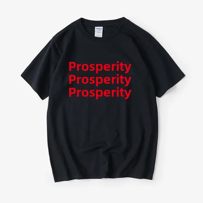 Loose Cotton Short Sleeve round Neck Chinese Character T-Shirt for Men Summer Comfortable Breathable Casual Streetwear
