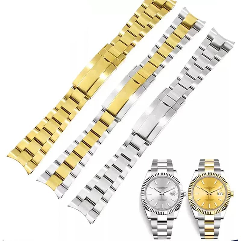 904L Steel 20mm 21mm Watchbands For Rolex SUBMARINER DAYTONA Men Folding Clasp Watch Strap Solid Stainless Watch Bracelet