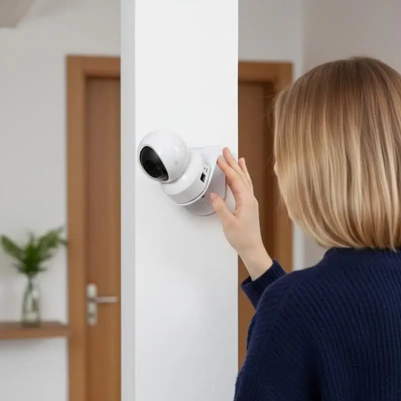 Supporto a Parete per Telecamera PTZ a Forma di L, Base Adesiva Forte Senza Chiodi per Installazione Sicura di Sorveglianza Domestica