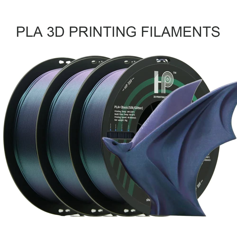 HP3DF 3D Printer Filament, Dual-color PLA Filament 3KG(3rolls) 1.75mm Dimensional Accuracy +/- 0.02mm, Fit Most FDM Printer