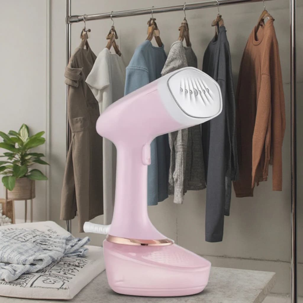Vaporizzatore portatile per indumenti - Vaporizzatore per vestiti da viaggio e per la casa (riscaldamento rapido di 30 secondi, design compatto, doppia tensione)
