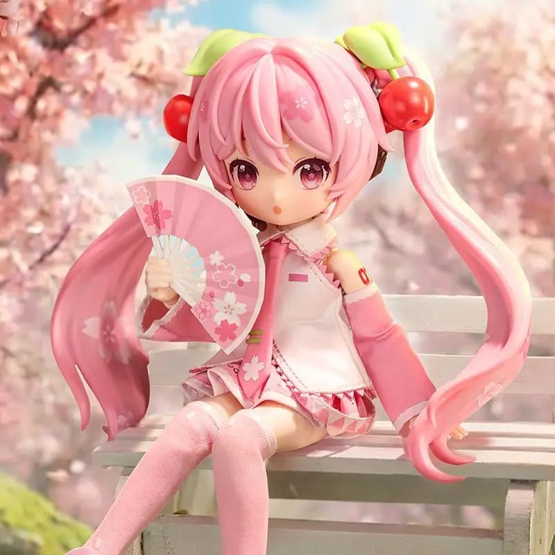Blokees Sakura Miku Hatsune Miku Bjd Action Figure Overture of Joy Trendy Doll Toy Cherry Decor Birthday Gifts Toys
