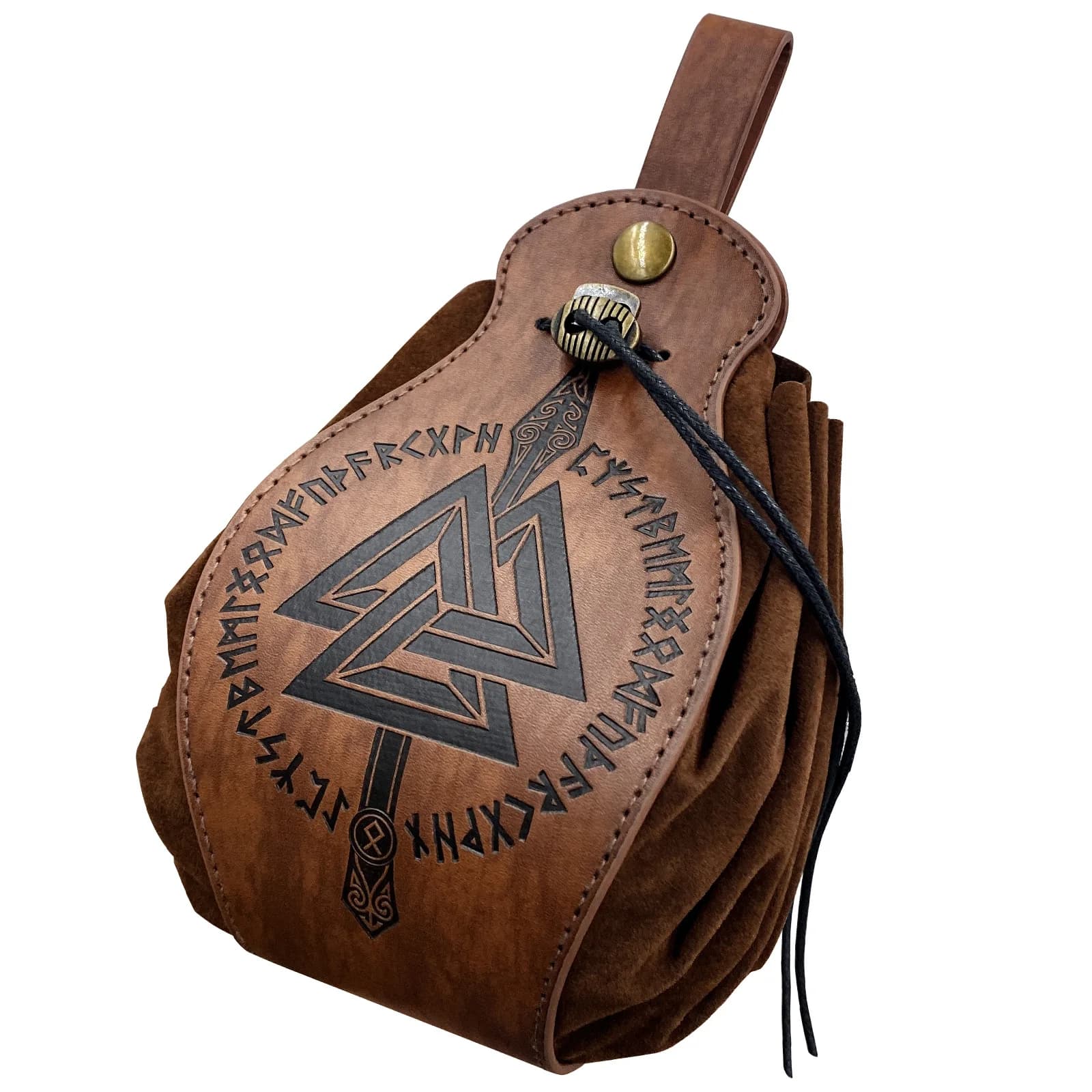 Borsa in Pelle PU per Dadi DND, Vassoio con 5 Disegni Celtici, Simpatico Sacchetto con Coulisse per Giochi di Ruolo D&D, Idee Regalo, Portamonete