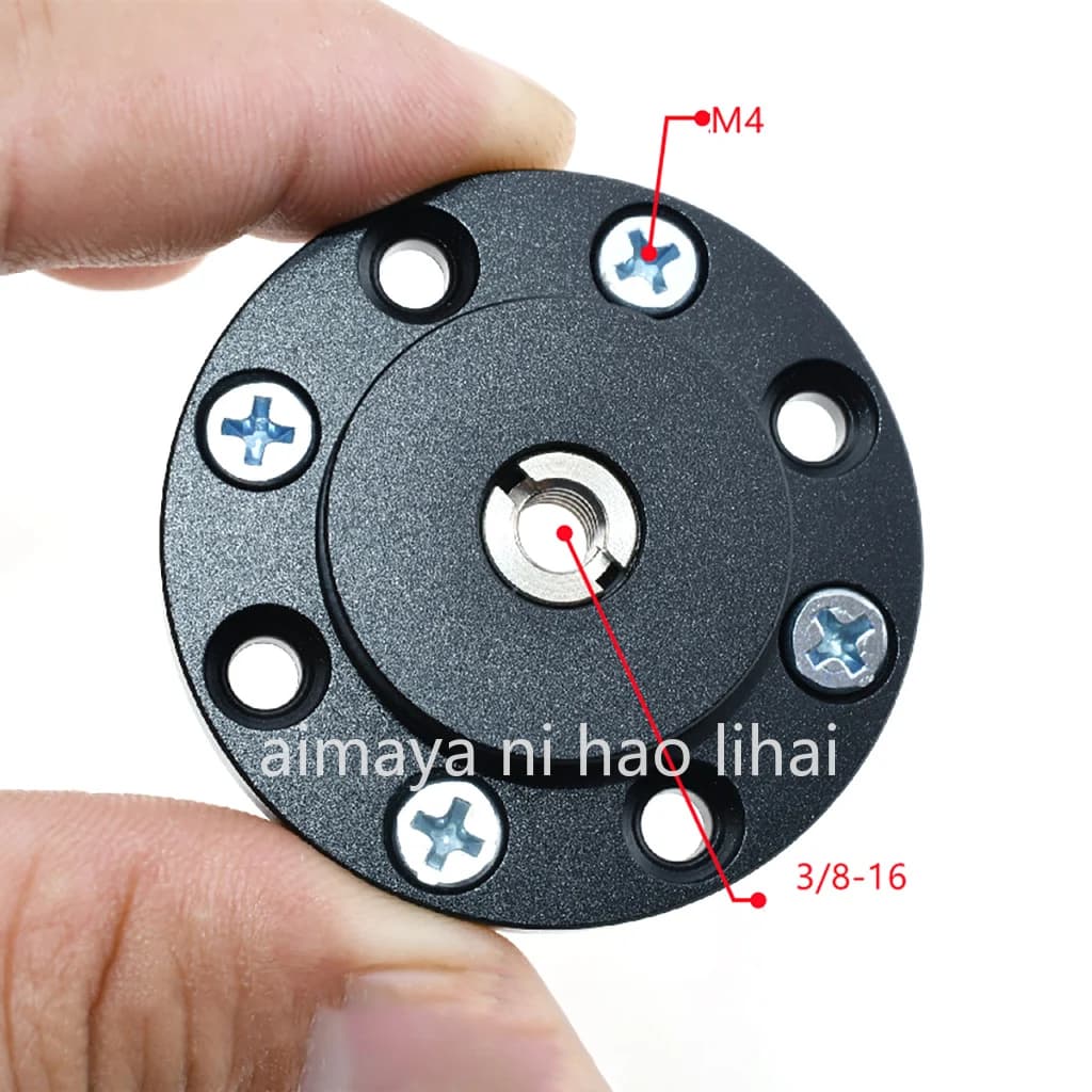 Metal Wall Support with Threading 1/4 3/8, Webcam Fixed Base, Projector, Monitor, Light, DSLR Camera