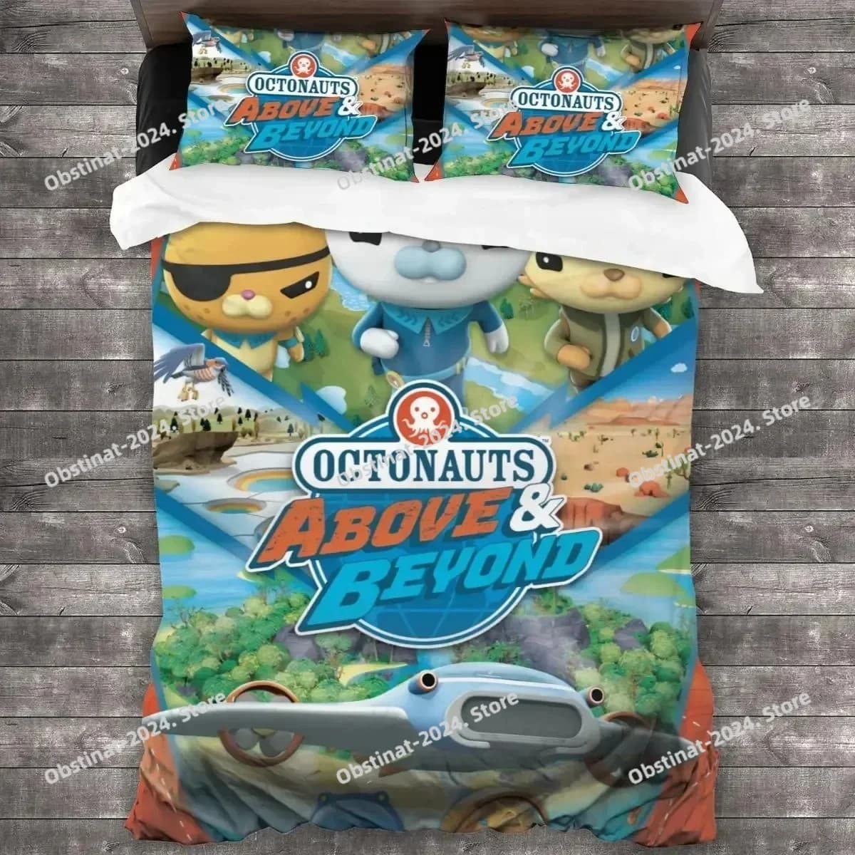 Set biancheria da letto Anime Octonauts Copripiumino stampato Federa Singolo doppio stile Queen King Size Set Bambini Adulti