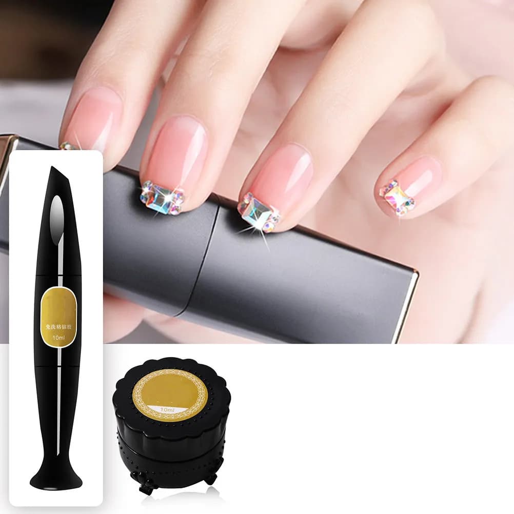 1 set 1 Set Art Glue Nail Paste Gel Rhinestone Adhesive Filling Glue Pen Manicure Tool Nail Jewelry Decoration Safe Strong Long