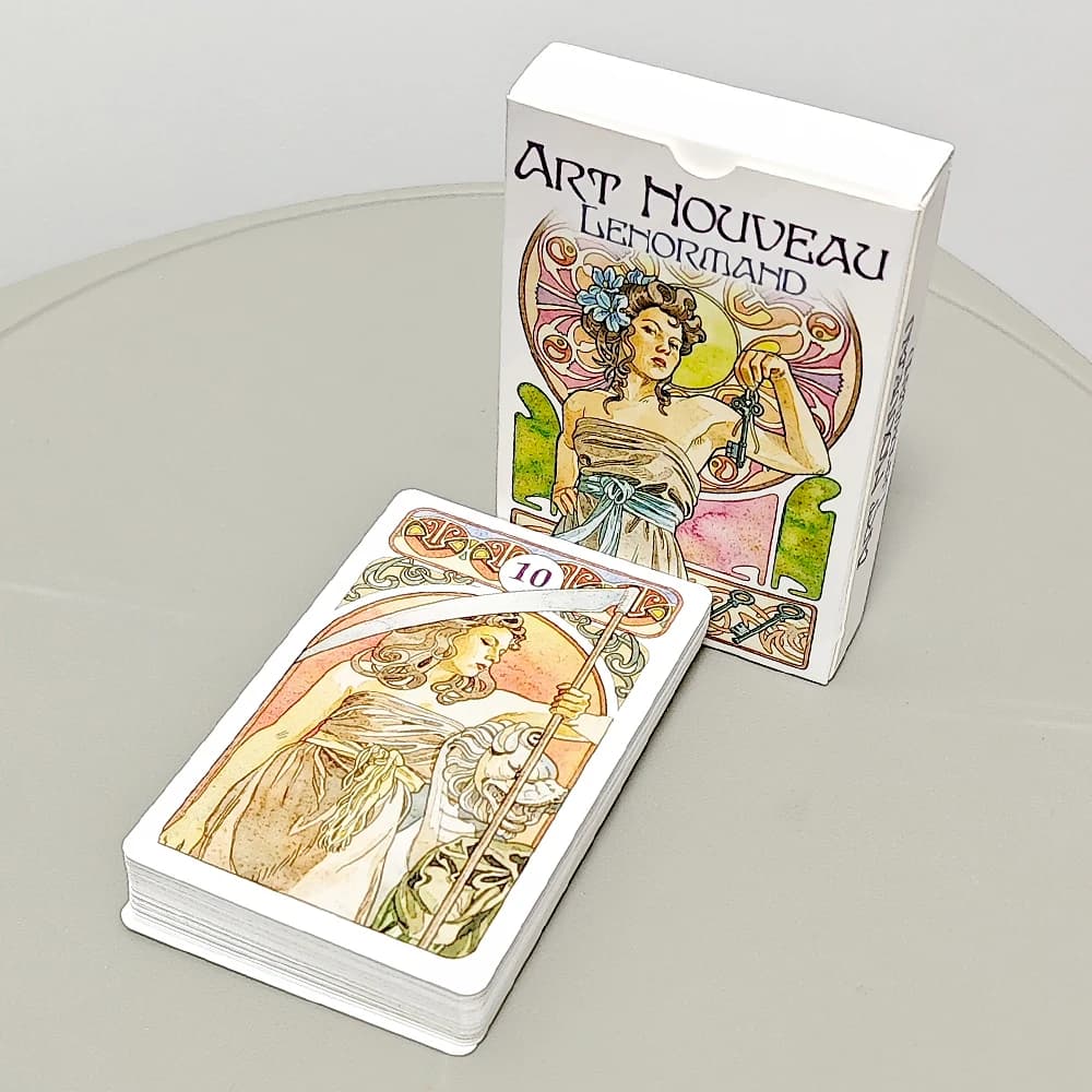 Art Nouveau Lenormand Deck Oracle 36 pezzi di carte Lenormand in stile Perfect Art Nouveau 9 * 6 cm