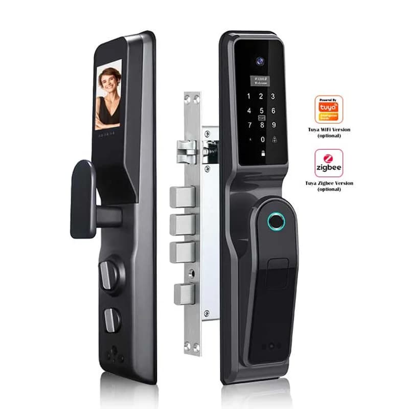 Serratura Elettronica per Esterni ad Alta Sicurezza Tuya per Casa, Hotel, Appartamento, Serratura Automatica con Impronta Digitale e Telecamera