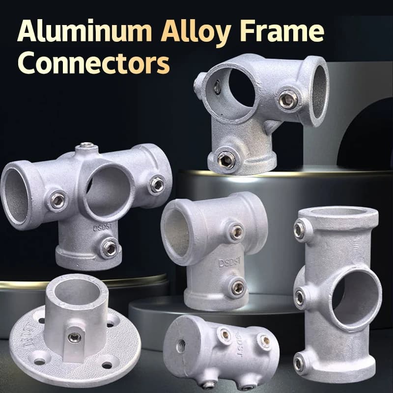 Aluminum Alloy Connector Elbow T Base Flat 3D Fitting for Connection Parts for shelf in 20/25 mm steel tube